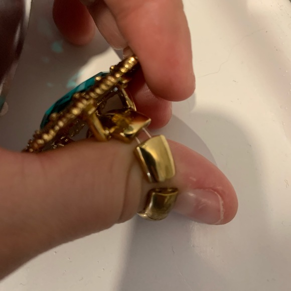 Betsey Johnson Teal Mermaid Stretch Ring - Picture 2 of 16